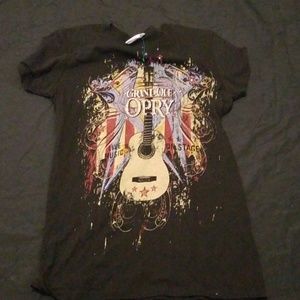 5|30☆Grandole Opry  Black bedazzeled band shirt